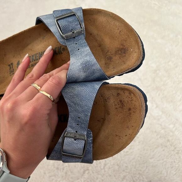 Birkenstock Madrid Women's Slide Sandals - Blue, 6.5 Bohemian/Clean/Cottage Core - Picture 4 of 6